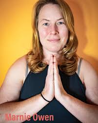 this week's teacher spotlight on: Marnie Owen! 🌱Marnie dabbled in yoga  throughout the early 2000's, but she knew she'd found something special in  2007 when she wandered into the hot room on