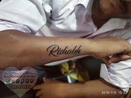 But showing affection to siblings, friends, or someone who has passed away via including their name in your tattoo is an interesting idea. Rishabh Name Tattoo Tattoo Shop In Ink Heart Tattoos Facebook