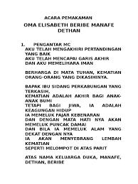 Tentunya harus lebih semangat bekerja atau sekolah agar waktu cepat berlalu. Acara Pemakaman Pdf
