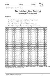 Jeder text ist auch kostenlos als pdf verfügbar. Buchstabengitter Ausdrucken Fur Grundschule Klasse 2 3 4