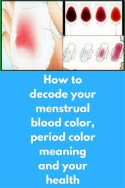 list of menstrual blood color meaning pictures and menstrual