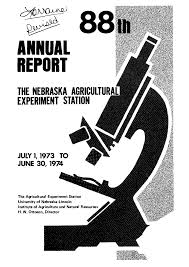 88th Annual Report of the Nebraska Agricultural Experiment Station,  1973-1974