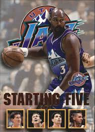 It's to jump start your jazz fandom before work, school, or a long day watching the kids. 1996 97 Hoops Starting Five 27 Jeff Hornacek Adam Keefe Karl Malone Greg Ostertag John Stockton Utah Jazz Nm Mt