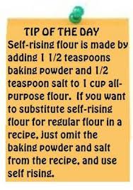 Self Rising Flour I Always Have To Look This Up Baking Tips Cooking Substitutions Cooking Tips