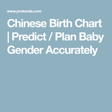 Chinese Birth Chart Predict Plan Baby Gender Accurately