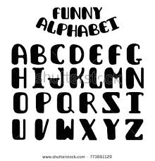 Bold Font Rounded Type For Birthday Greeting Baby Shower Card Vector Funny Alphabet For Children Cute Cartoon Alfavit Kalligrafiya Tipografskie Bukvy Nadpisi