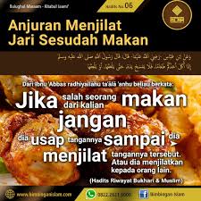 Adab Makan Menjilati Jari Islam Makanan Makanan Minuman