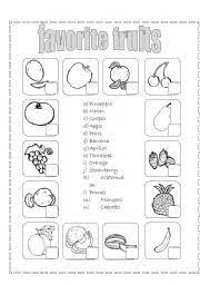 #2 fruit is a collective noun in the singular form. My Favorite Fruits Esl Worksheet By Crissel04