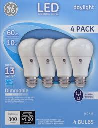 Food 4 Less Ge 10 Watt 60 Watt A19 Led Light Bulbs 4 Pk
