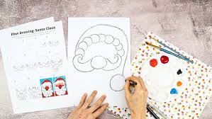 Santa is around and jolly figure, numerous of the describes you will start with is done by drawing circles and ovals. Flow Drawing How To Draw Santa Claus Arty Crafty Kids