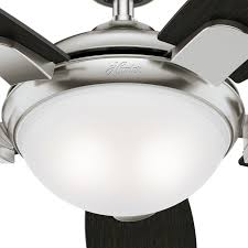 Measures 52 x 52 x 10.1 inch. Hunter 59476 Brushed Nickel Contempo 54 5 Blade Led Ceiling Fan With Remote Control Lightingdirect Com