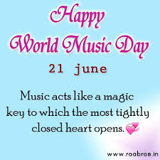 This will be our reply to violence: Happy World Music Day Music Quotes From All Over By Raabros Raabros In Audio Htm World Music Day Music Quotes Music Songs