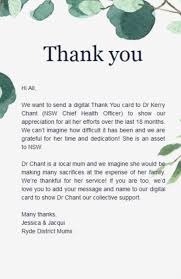 Kerry is a health physician from new south wales from australia. Ryde District Mums Pen Heartfelt Thank You Letter To Dr Kerry Chant Daily Telegraph