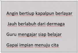 Lazimnya pantun terdiri atas empat larik (atau empat baris bila dituliskan),. Pantun Belajar 3