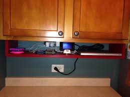 Shelf Under My Cabinet To Become Our Charging Station And Presto I Have More Counter S Kitchen Counter Organization Kitchen Cabinet Shelves Under Cabinet Shelf