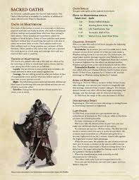 They had failed in their attempts to usurp the ruler, but here was another chance for them. Reddit Unearthedarcana Oath Of Martyrdom Sacred Oath Paladin Be Gentle Dnd Paladin Dnd Dragons Dungeons And Dragons Classes