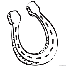 Free coloring pages & books for kids. Horseshoe Outline Coloring Pages Lucky Horseshoe Best Clipart Printable Coloring4free Coloring4free Com