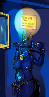 Rule 34 Dev - general:[against_surface against_wall anthro balls  bdsm biped black_body black_fur bondage bound breasts  erection forced fur gag gagged gender_transformation genitals  gynomorph intersex ...