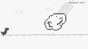 Chrome dino is the simple but addictive 2d arcade game in which you must help the iconic dinosaur travel across the long barren desert safely. Chrome Dino By Abhishek