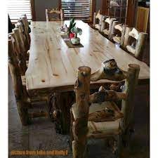 Our log pub tables are available as sets or you can mix and match log pub tables and log pub stools. Aspen Log Extra Character Dining Table