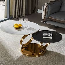 Buy rotating coffee table and get the best deals at the lowest prices on ebay! Creative Rock Board Rotating Coffee Table Luxury Round Sofa Side Table Small Apartment Hotel Living Room Furniture Coffee Tables Aliexpress
