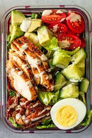 Easy Cobb Salad Meal Prep All The Healthy Things Recipe Lunch Recipes Healthy Healthy Lunch Meal Prep Easy Healthy Meal Prep