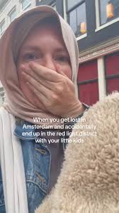 “Can you find any pink leaves!?” while we run through the red light  district 🏃‍♀️ 🏃 , In honor of us leaving to Europe again next week, had  to reshare this travel fail of ours 😂