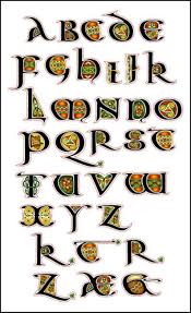 Aon Decorated Letters Celtic Clipart Alphabet Etsy Celtic Fonts Lettering Alphabet Calligraphy Alphabet