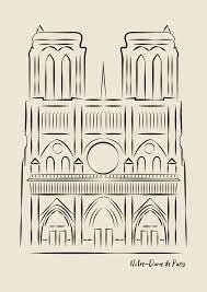Notre Dame Cathedral Print Framed Wall Art Notre Dame Photo Notre Dame Poster Black White Vi Original Art Prints Iconic Poster Architecture Drawing Art