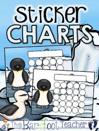 penguins sticker incentive charts full color less ink options