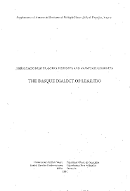 Fixture, goles, lesionados y más. Pdf The Basque Dialect Of Lekeitio Gorka Elordieta And Jose Ignacio Hualde Academia Edu