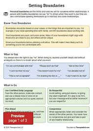 Setting Boundaries Info And Practice Worksheet Therapist Aid Healthy Boundaries Worksheets Setting Boundaries Setting Boundaries Worksheet
