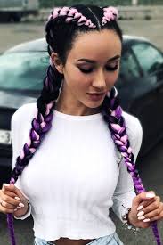 Braided Kanekalon Hair For Perfect Summer Lovehairstyles Kanekalon Hairstyles Braided Hairdo Cool Braid Hairstyles