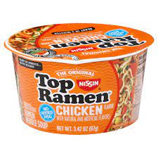 Top ramen's chili flavored ramen is also vegetarian and vegan, though it is not as common as the soy sauce flavor. Nissin Top Ramen Chicken Flavored Ramen Noodle Soup Bowl Shop Soups Chili At H E B
