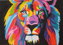 Lion Painting Lion Painting Original Animal Painting Lion Art