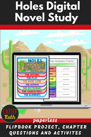 Holes Digital Novel Unit Literary Analysis Chapter Questions Flipbook Flip Book Novel Units Literary Analysis