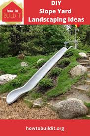 Slope Yard Landscaping Ideas Backyard Landscape And Garden Projects How To Build It A rock garden on a hillside.