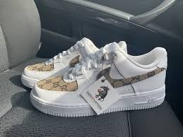 Custom Classic Gucci X Nike Air Force 1 Custom Nike Shoes Nike Nike Shoes Air Force