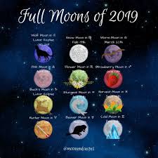 2019 Full Moons Moon Astrology Moon Magic Full Moon