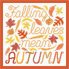Looking for an advice video on how to design cross stitch patterns? Falling Leaves Mean Autumn Cross Stitch Pattern By Susan Saltzgiver Crosstitch Com