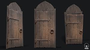 Artstation Old Wooden Door Briac Corderoch Wooden Doors Old Wooden Doors Medieval Door