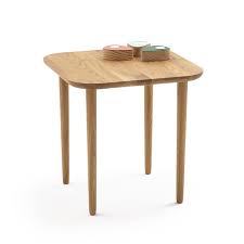 Designed with two tiers, one of transparent glass and the base in black oak, the emulsion black oak coffee table emulates the separation of elements. Crueso High Square Oak Coffee Table Oak La Redoute Interieurs La Redoute