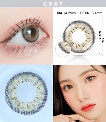 Candy brown gray green contacts Silicone hydrogel ｜4 Lenses