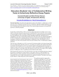 As per the knowledge perceived by me on a global business environment, i can utilize globalisation opportunities proficiently. Pdf Education Students Use Of Collaborative Writing Tools In Collectively Reflective Essay Papers