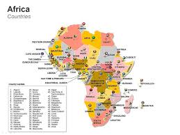 Map of africa template silhouettes africa outline world map. Editable Powerpoint Map Africa Countries Map Africa Map African Countries Map Africa