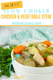Make It An Easy Dinner Night With This Simple Stew Recipe Chicken Stew Should Be A Staple During In 2020 Slow Cooker Stew Slow Cooker Stew Recipes Slow Cooker Recipes