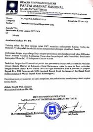 Contoh surat permohonan dana #2. Pan Dikabarkan Berpaling Dari Ayl Suko Kini Dukung Edi Rendi Di Pilkada Kukar