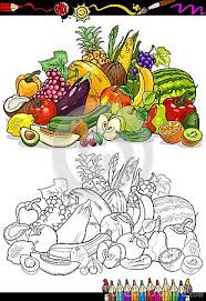 Fruits Et Legumes Pour Livre De Coloriage Livre Coloriage Coloriage Fruits Dessin Fruits