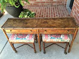 Hekman Bamboo Hall Table With Stools Craigslist Score Hall Table Bamboo Table Hekman