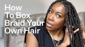 Even the braids that are supposed to be easy (whether spotted on celebrities or social media loosen the two braids in the front to create the cool peekaboo effect. How To Box Braid Your Own Hair At Home For Beginners Bustle Video Dailymotion